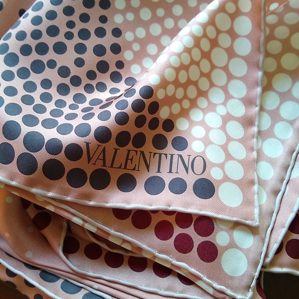 NWT Valentino square silk scarf